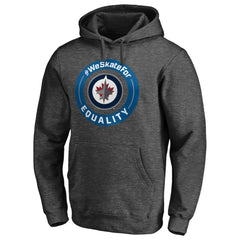 Winnipeg Jets #WeSkateFor Pullover Hoodie Heather Gray