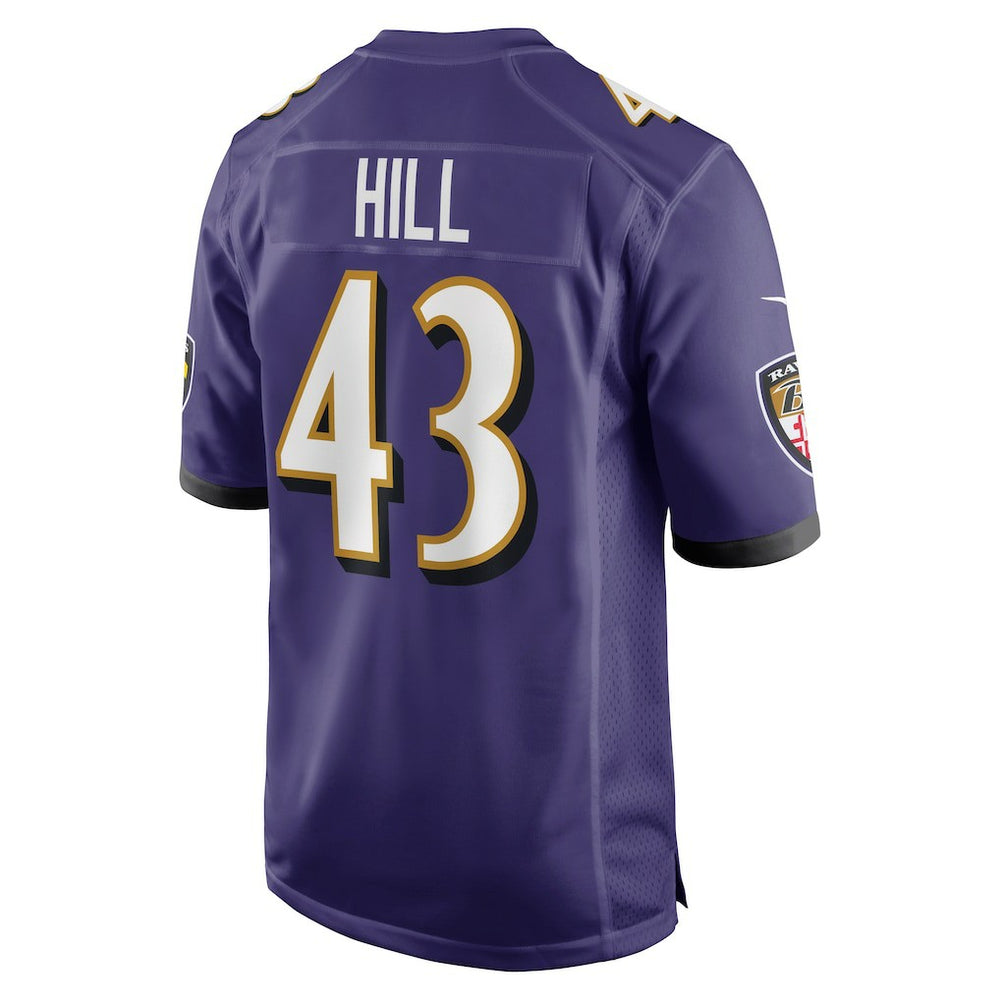 Justice Hill Baltimore Ravens Game Jersey - Purple | Nike sale