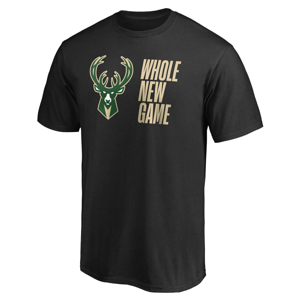 Milwaukee Bucks Whole New Game Team T-Shirt - Black for sale