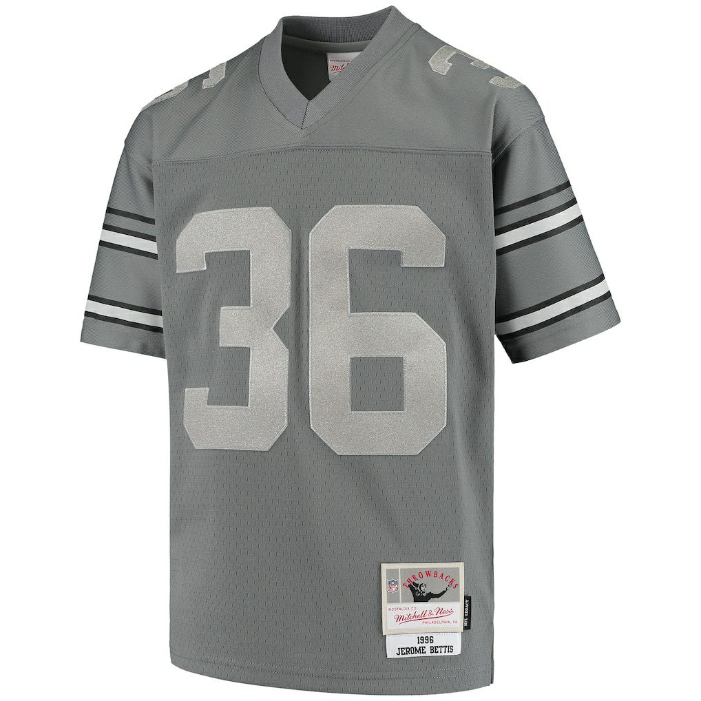 Jerome Bettis Pittsburgh Steelers Youth 1996 Retired Player Metal Replica Jersey - Charcoal for sale