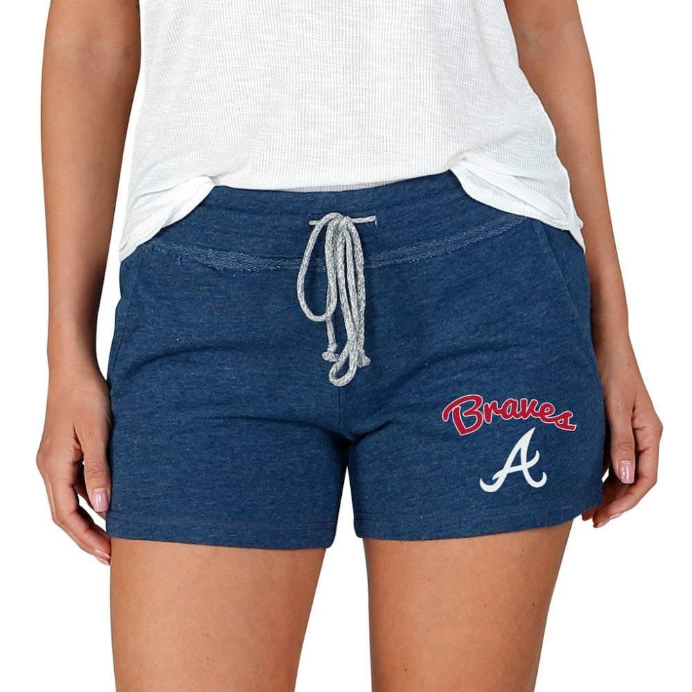 Atlanta Braves Concepts Sport Women's Mainstream Terry Shorts - Navy