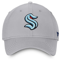 Seattle Kraken Fanatics Core Primary Logo Flex Hat Gray