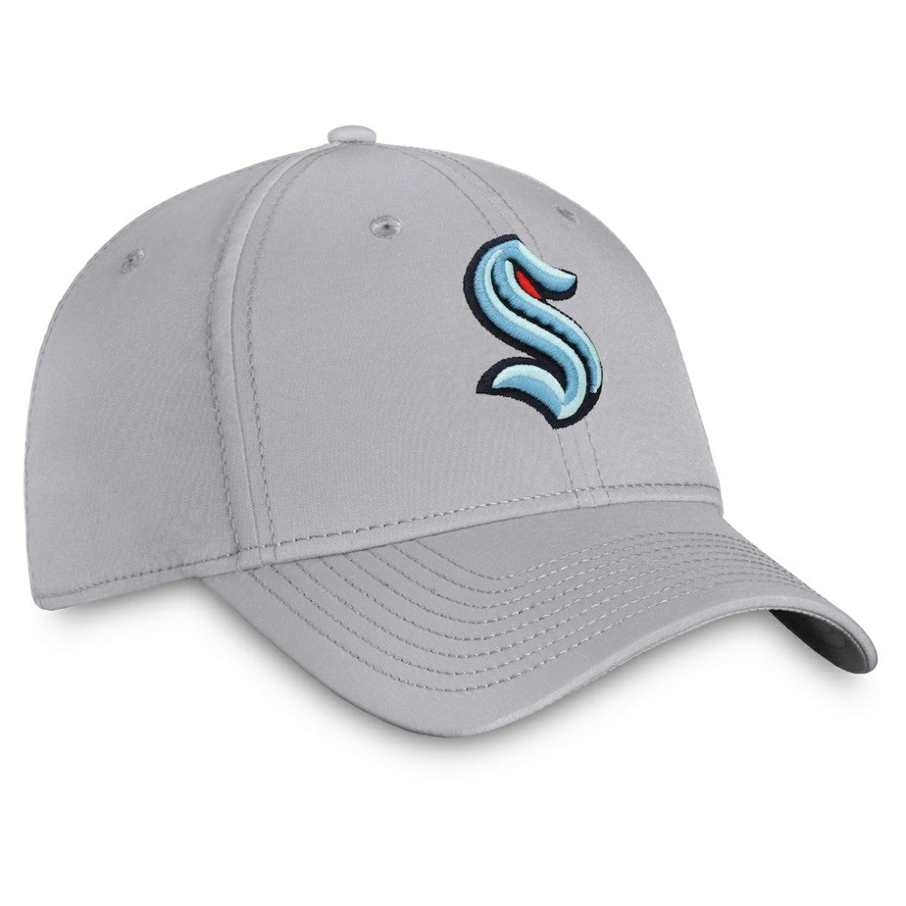 Seattle Kraken Fanatics Core Primary Logo Flex Hat Gray
