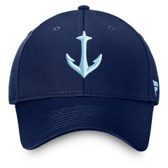 Seattle Kraken Fanatics Core Secondary Logo Adjustable Hat Deep Sea Blue