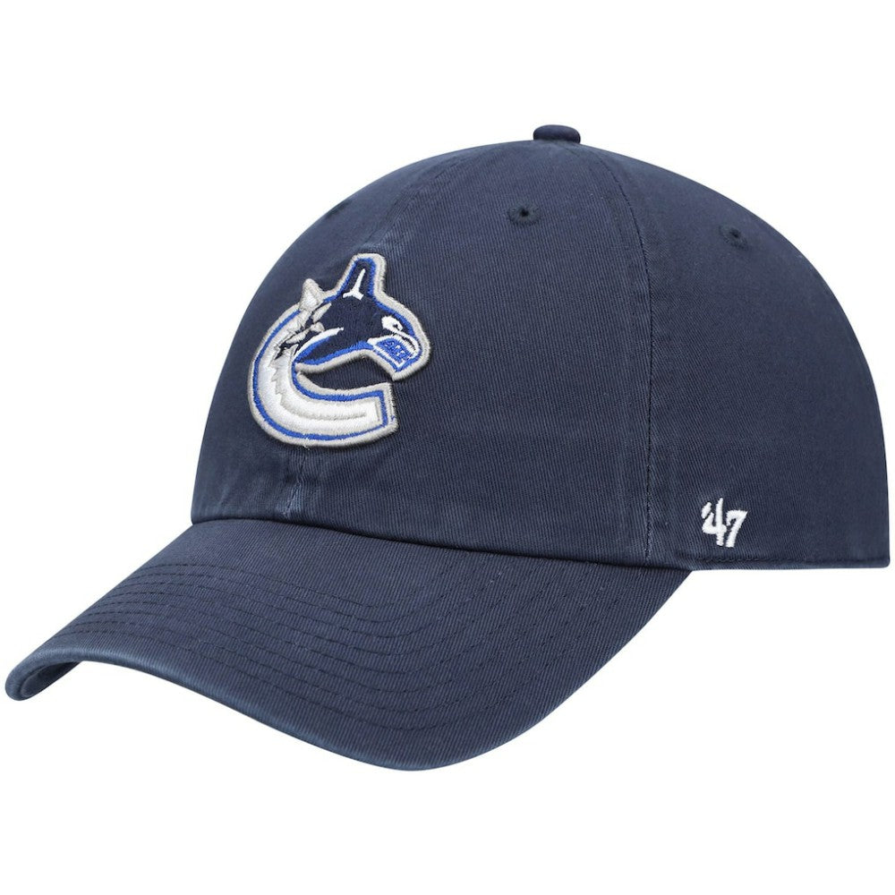 Vancouver Canucks '47 Team Clean Up Adjustable Hat Navy