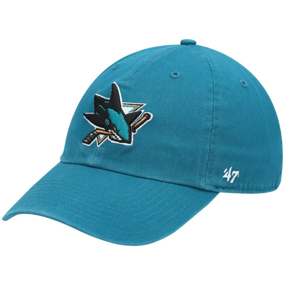 San Jose Sharks '47 Team Clean Up Adjustable Hat Teal