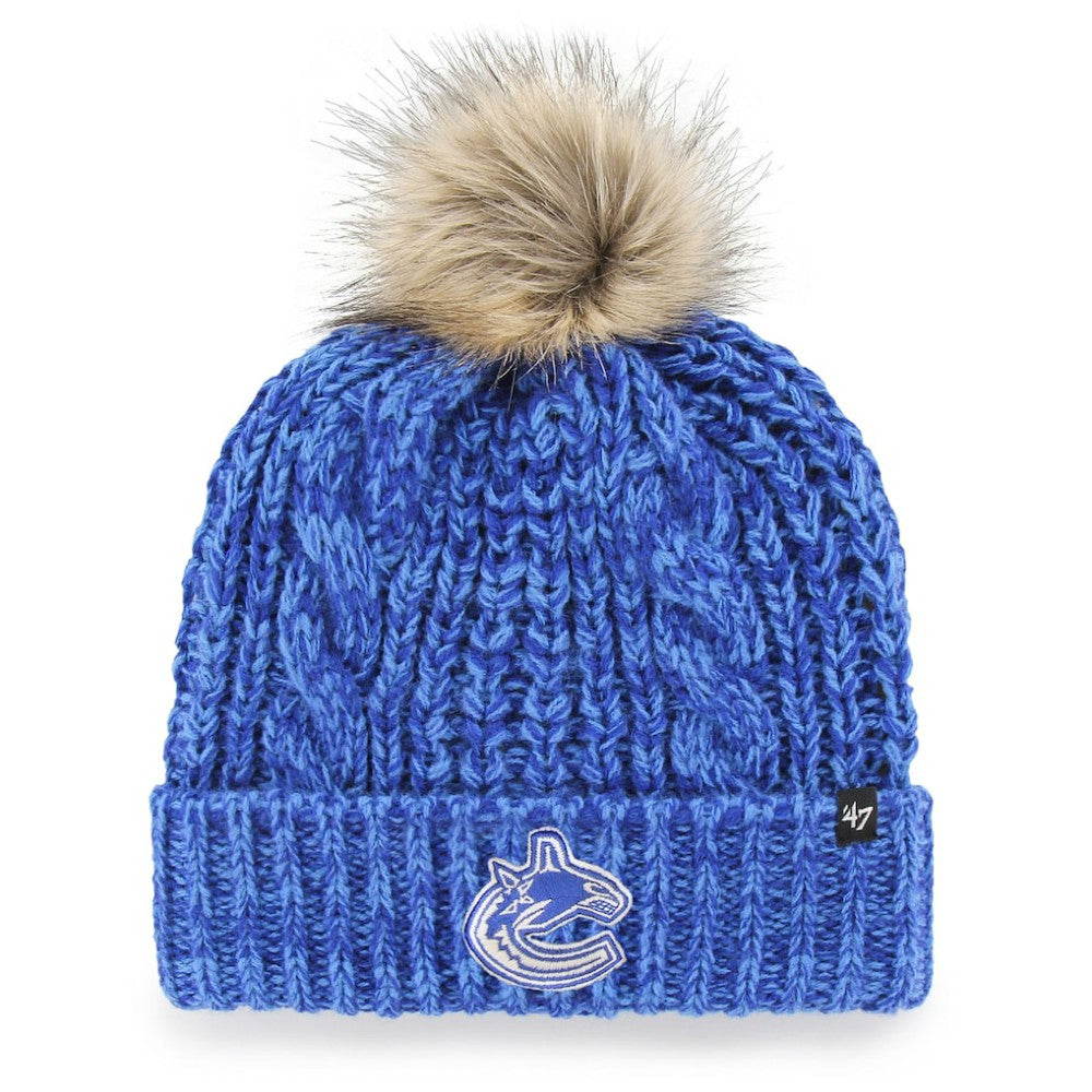Vancouver Canucks '47 Women's Logo Meeko Cuffed Knit Hat with Pom Blue