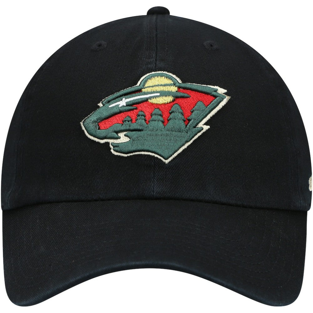 Minnesota Wild '47 Team Clean Up Adjustable Hat Black