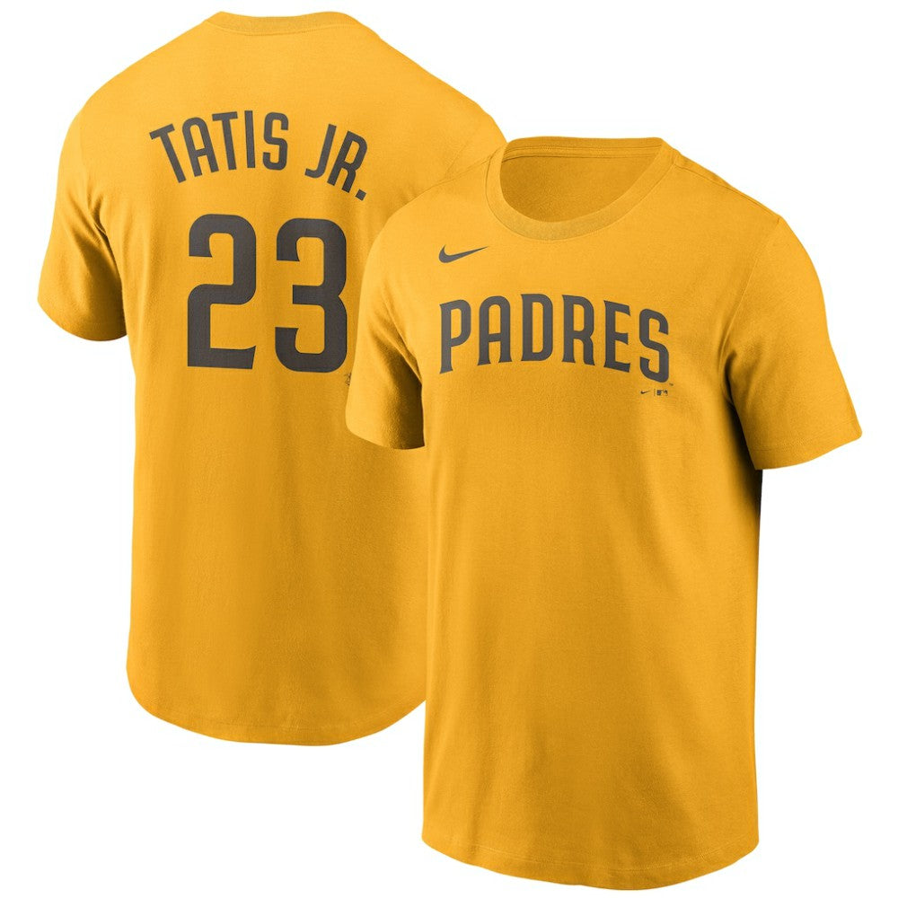 Fernando Tatis Jr. San Diego Padres Name & Number T-Shirt - Gold | Nike