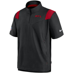 Atlanta Falcons Sideline Coaches Short Sleeve Quarter-Zip Jacket - Black | Nike outlet