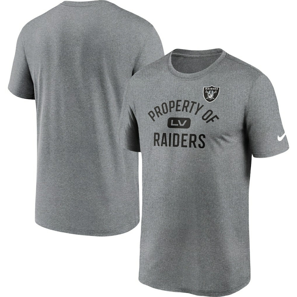 Las Vegas Raiders Legend Property Of Performance T-Shirt - Heather Charcoal | Nike discount