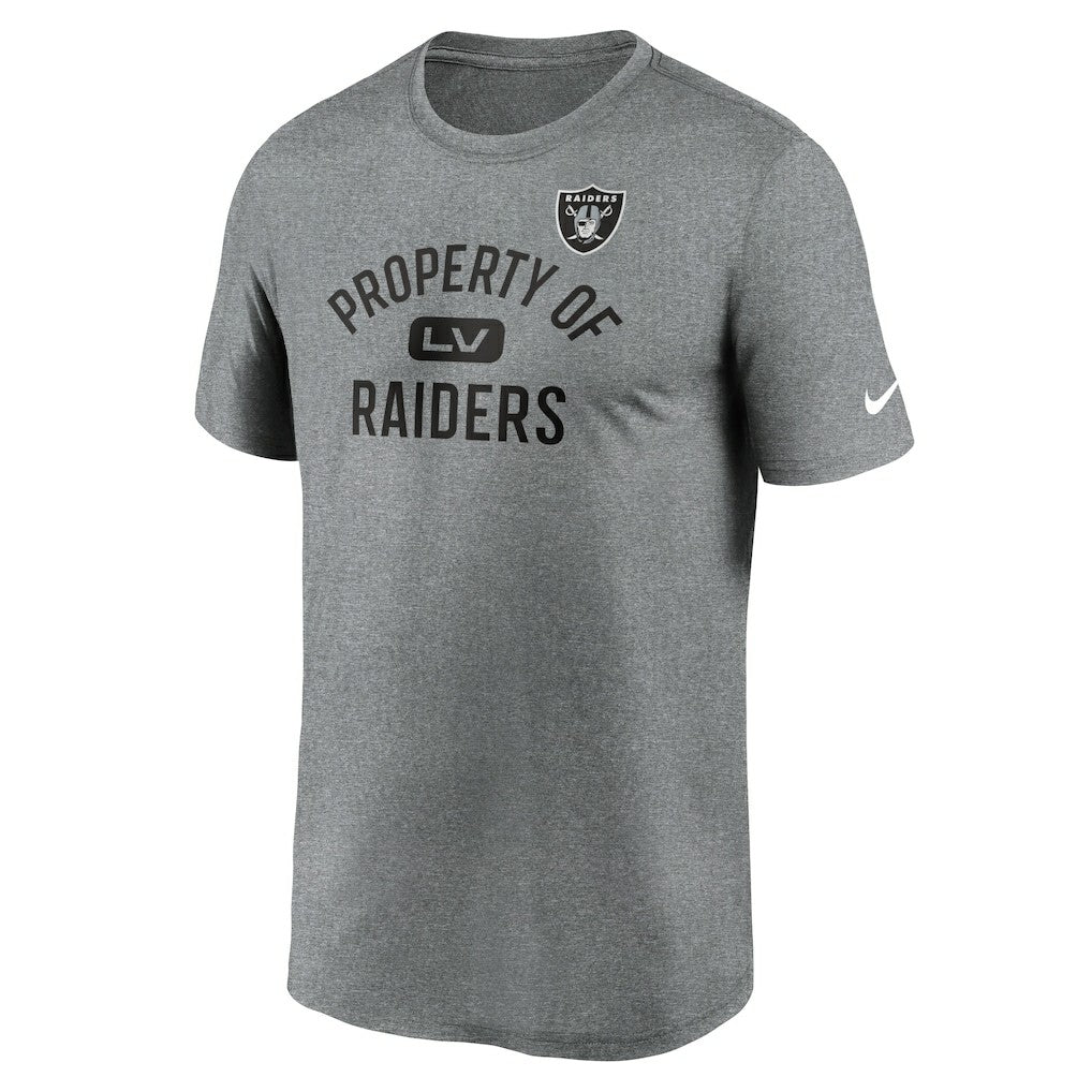 Las Vegas Raiders Legend Property Of Performance T-Shirt - Heather Charcoal | Nike discount