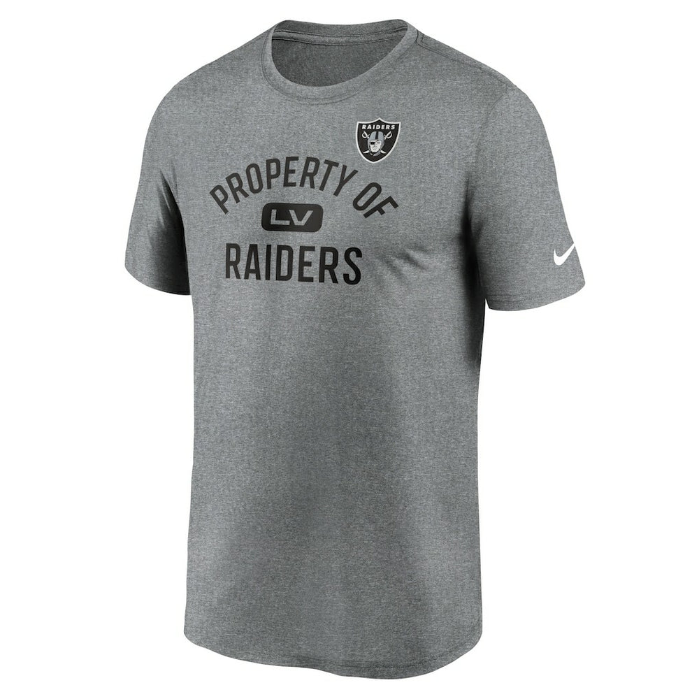 Las Vegas Raiders Legend Property Of Performance T-Shirt - Heather Charcoal | Nike discount