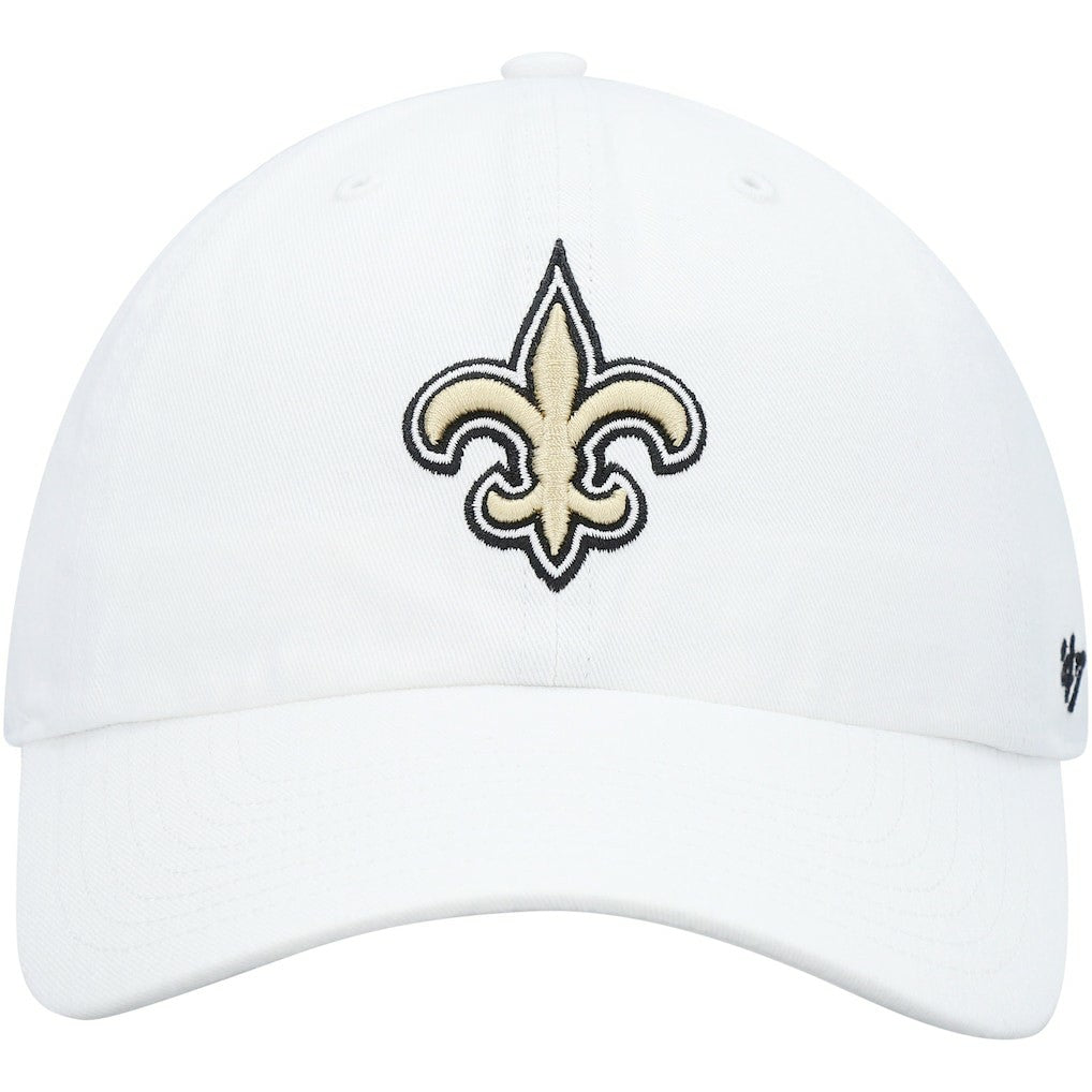 New Orleans Saints '47 Logo Clean Up Adjustable Hat - White sale