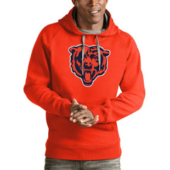 Chicago Bears Antigua Victory Pullover Hoodie - Orange on sale