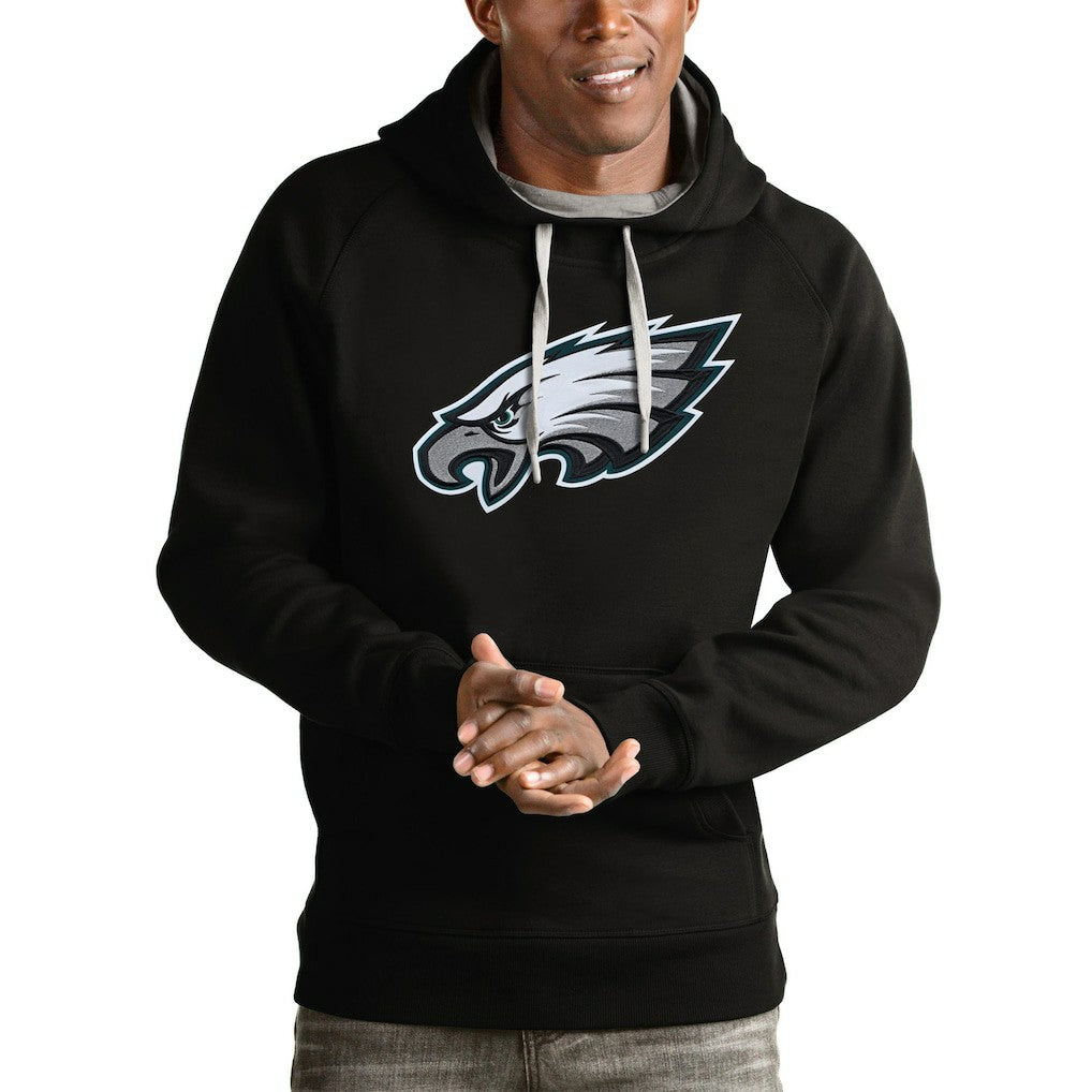 Philadelphia Eagles Antigua Victory Pullover Hoodie - Black discount