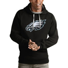 Philadelphia Eagles Antigua Victory Pullover Hoodie - Black discount