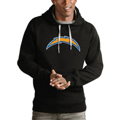 Los Angeles Chargers Antigua Victory Pullover Hoodie - Black cheap