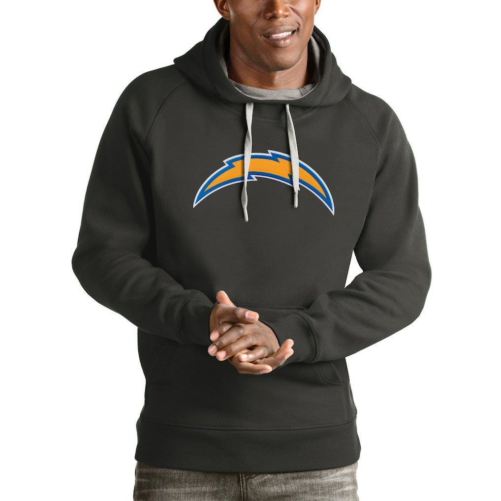 Los Angeles Chargers Antigua Victory Pullover Hoodie - Charcoal for sale