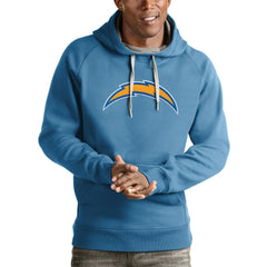 Los Angeles Chargers Antigua Victory Pullover Hoodie - Light Blue discount