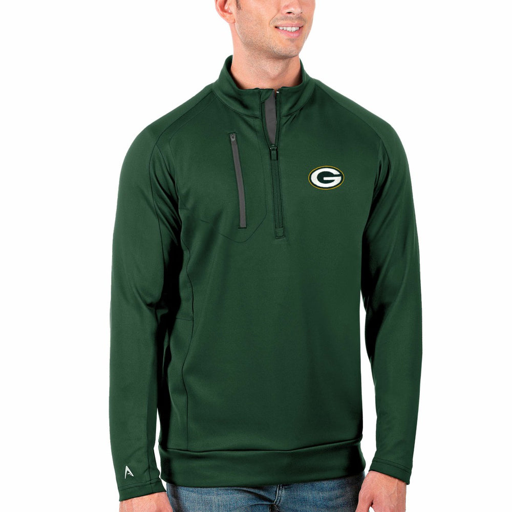Green Bay Packers Antigua Generation Quarter-Zip Pullover Jacket - Green/Charcoal online