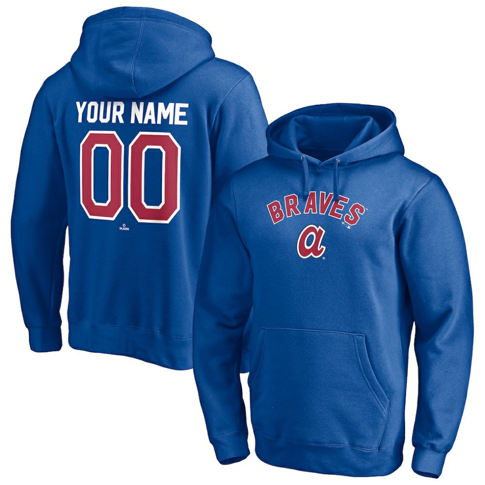 Atlanta Braves Cooperstown Winning Streak Personalized Name & Number Pullover Hoodie - Royal