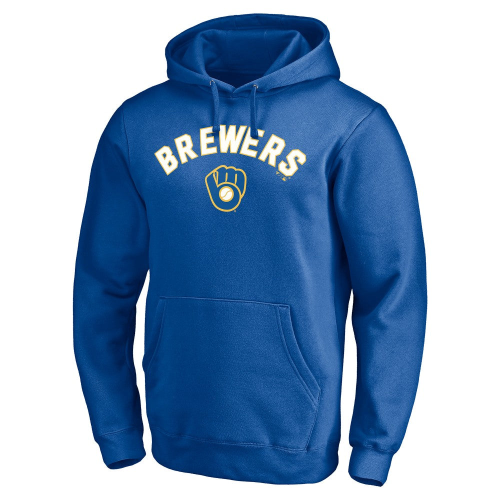 Milwaukee Brewers Cooperstown Winning Streak Personalized Name & Number Pullover Hoodie - Royal