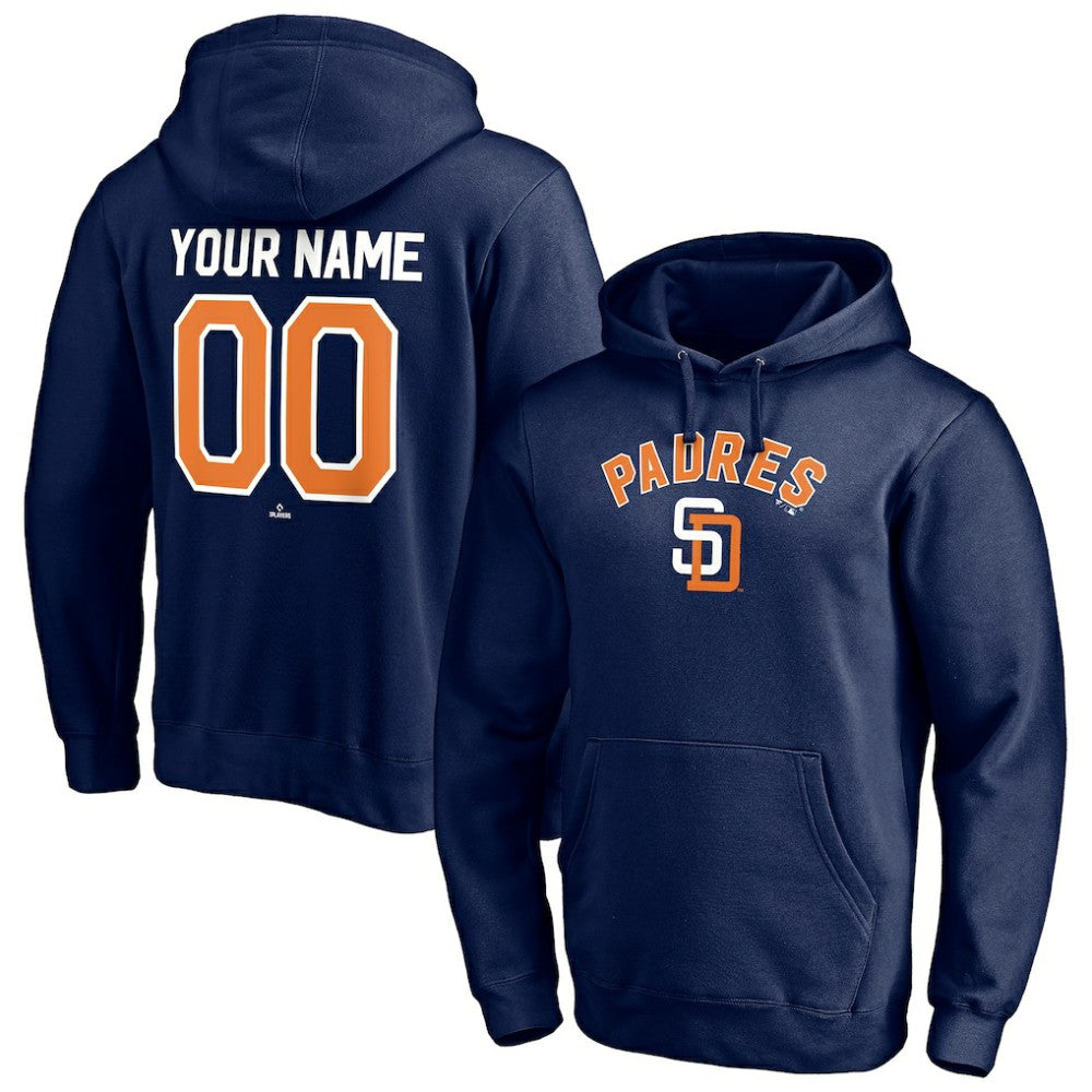 San Diego Padres Cooperstown Winning Streak Personalized Name & Number Pullover Hoodie - Navy