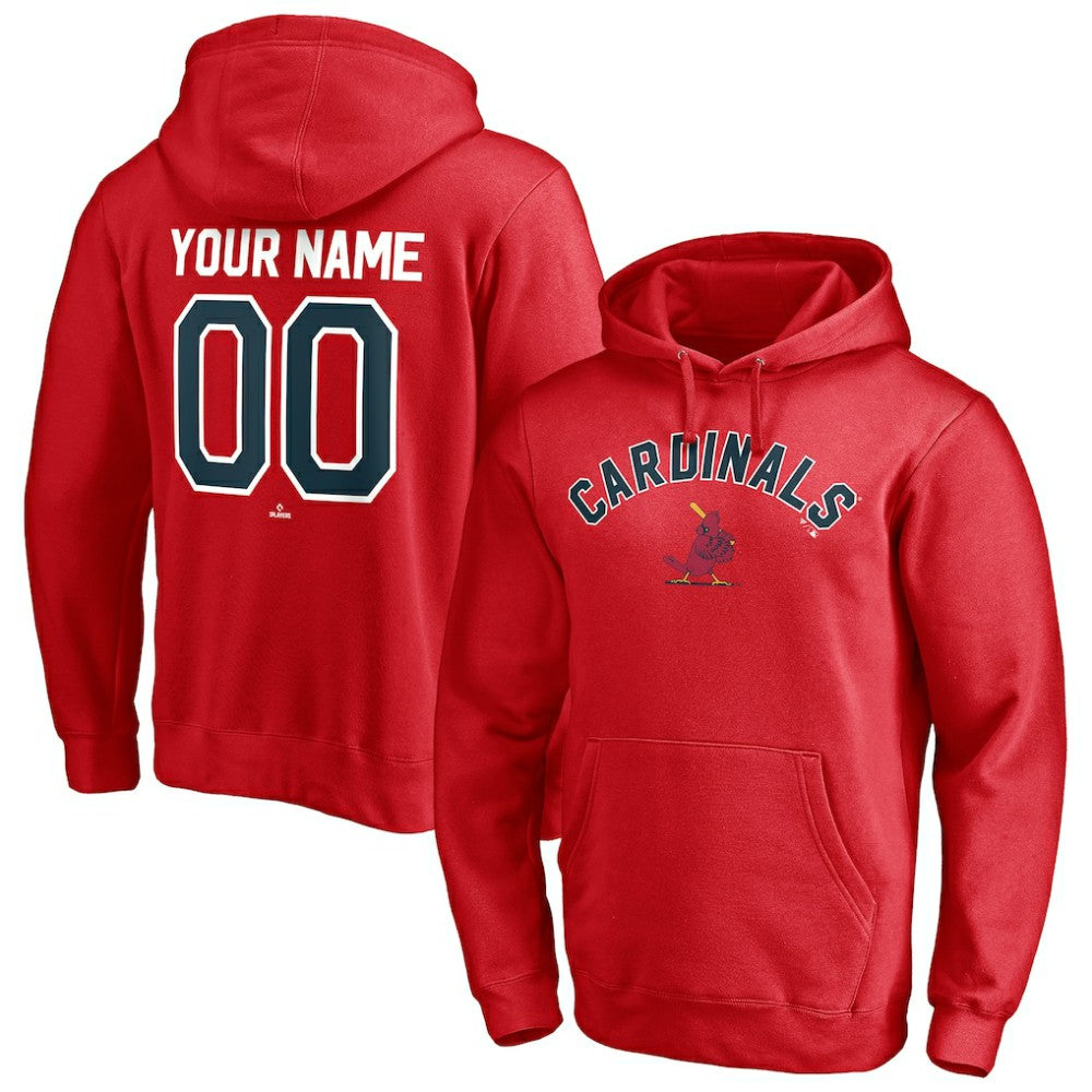 St. Louis Cardinals Cooperstown Winning Streak Personalized Name & Number Pullover Hoodie - Red