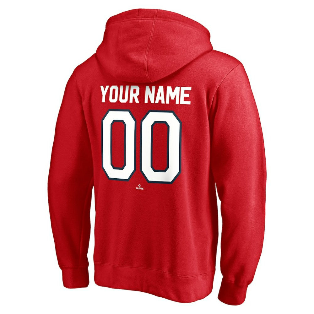Washington Nationals Cooperstown Winning Streak Personalized Name & Number Pullover Hoodie - Red