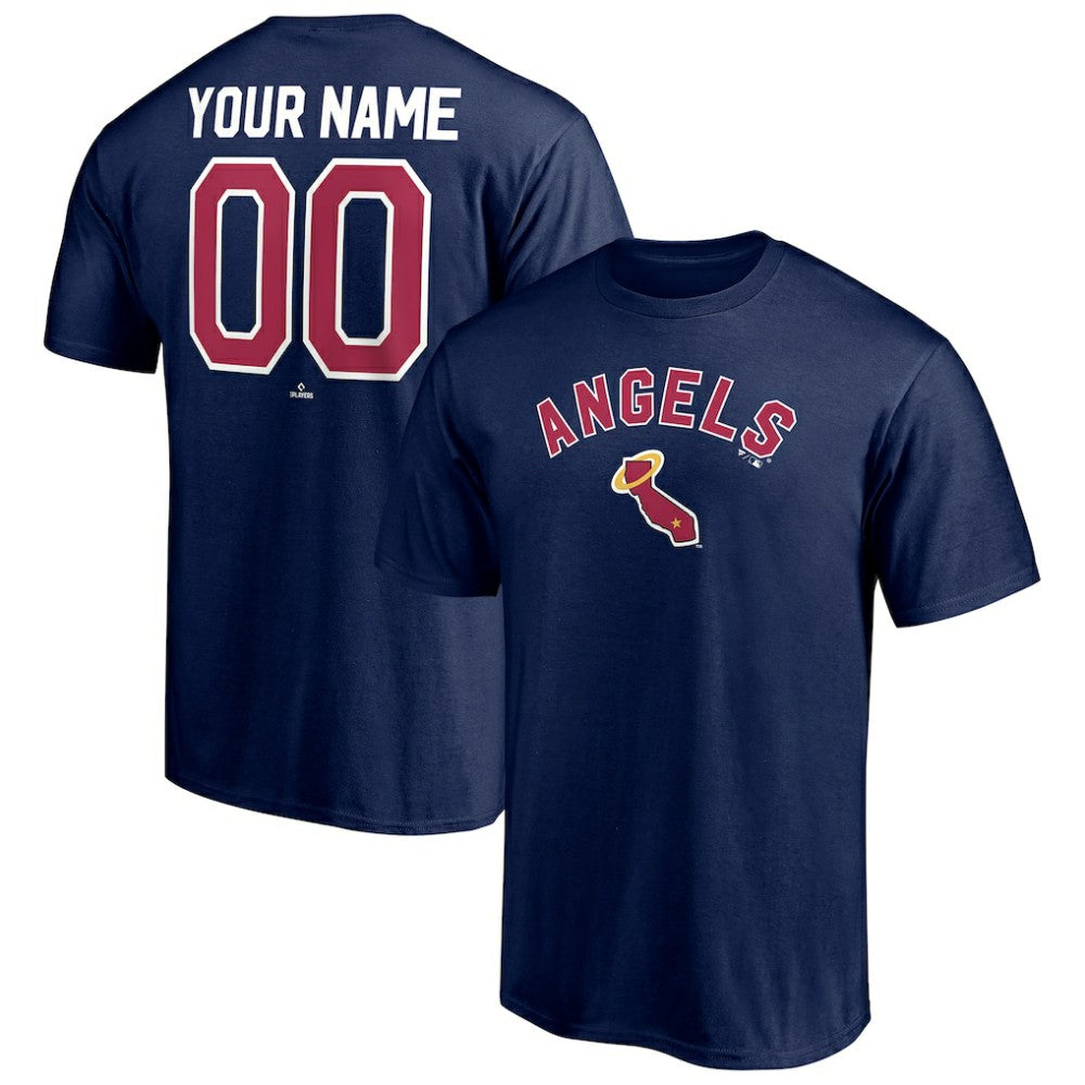 Los Angeles Angels Cooperstown Winning Streak Personalized Name & Number T-Shirt - Navy