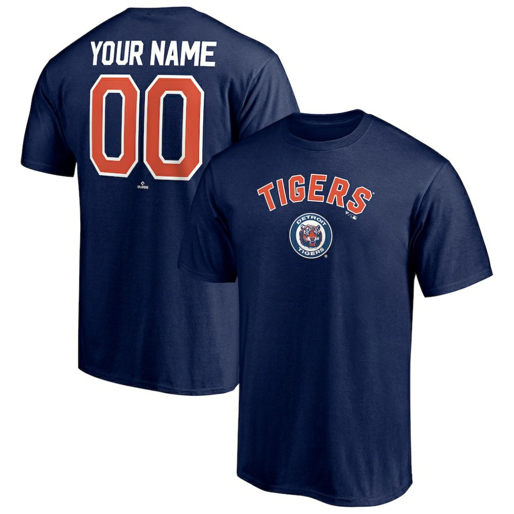 Detroit Tigers Cooperstown Winning Streak Personalized Name & Number T-Shirt - Navy