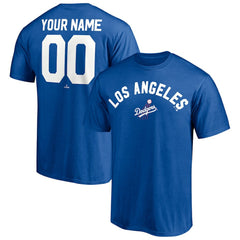 Los Angeles Dodgers Cooperstown Winning Streak Personalized Name & Number T-Shirt - Royal