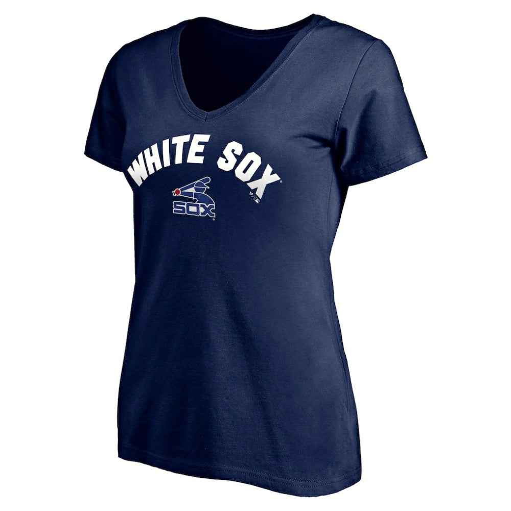 Chicago White Sox Women's Cooperstown Winning Streak Personalized Name & Number V-Neck T-Shirt - Navy