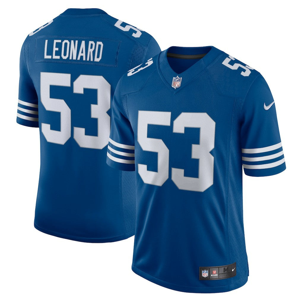Men's Darius Leonard Royal Indianapolis Colts Alternate Vapor Limited Jersey | Nike outlet
