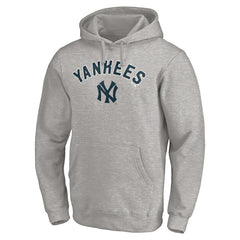 New York Yankees Cooperstown Winning Streak Alternate Personalized Name & Number Pullover Hoodie - Heathered Gray