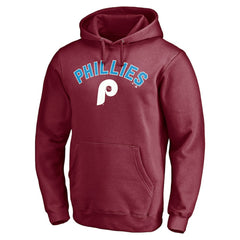 Philadelphia Phillies Cooperstown Winning Streak Alternate Personalized Name & Number Pullover Hoodie - Burgundy