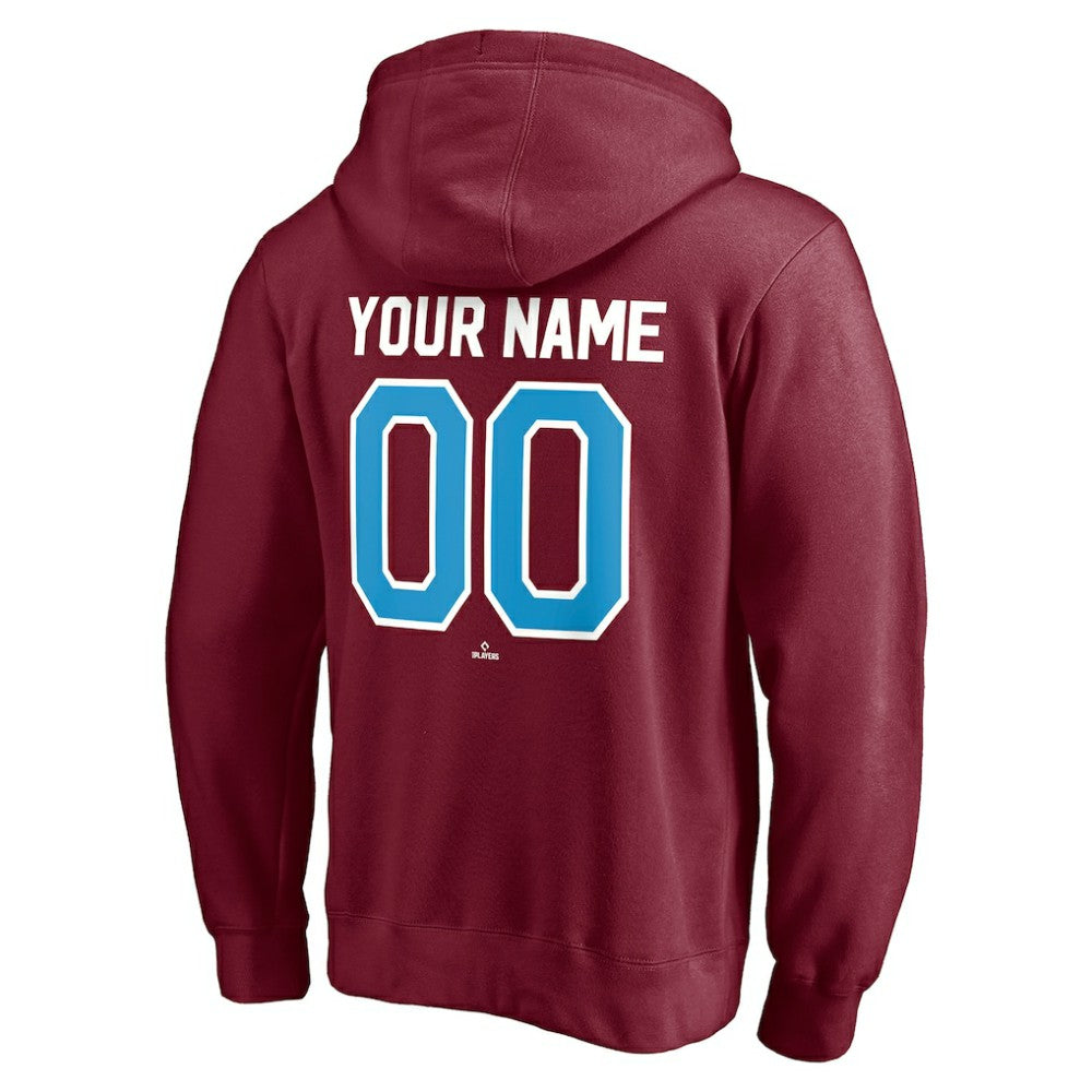 Philadelphia Phillies Cooperstown Winning Streak Alternate Personalized Name & Number Pullover Hoodie - Burgundy