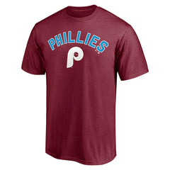 Philadelphia Phillies Cooperstown Winning Streak Alternate Personalized Name & Number T-Shirt - Burgundy