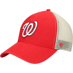 Washington Nationals Flagship Washed MVP Trucker Snapback Hat - Red/Natural | 47 brand