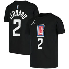 Kawhi Leonard LA Clippers Jordan Brand Youth Statement Edition Name & Number T-Shirt - Black online
