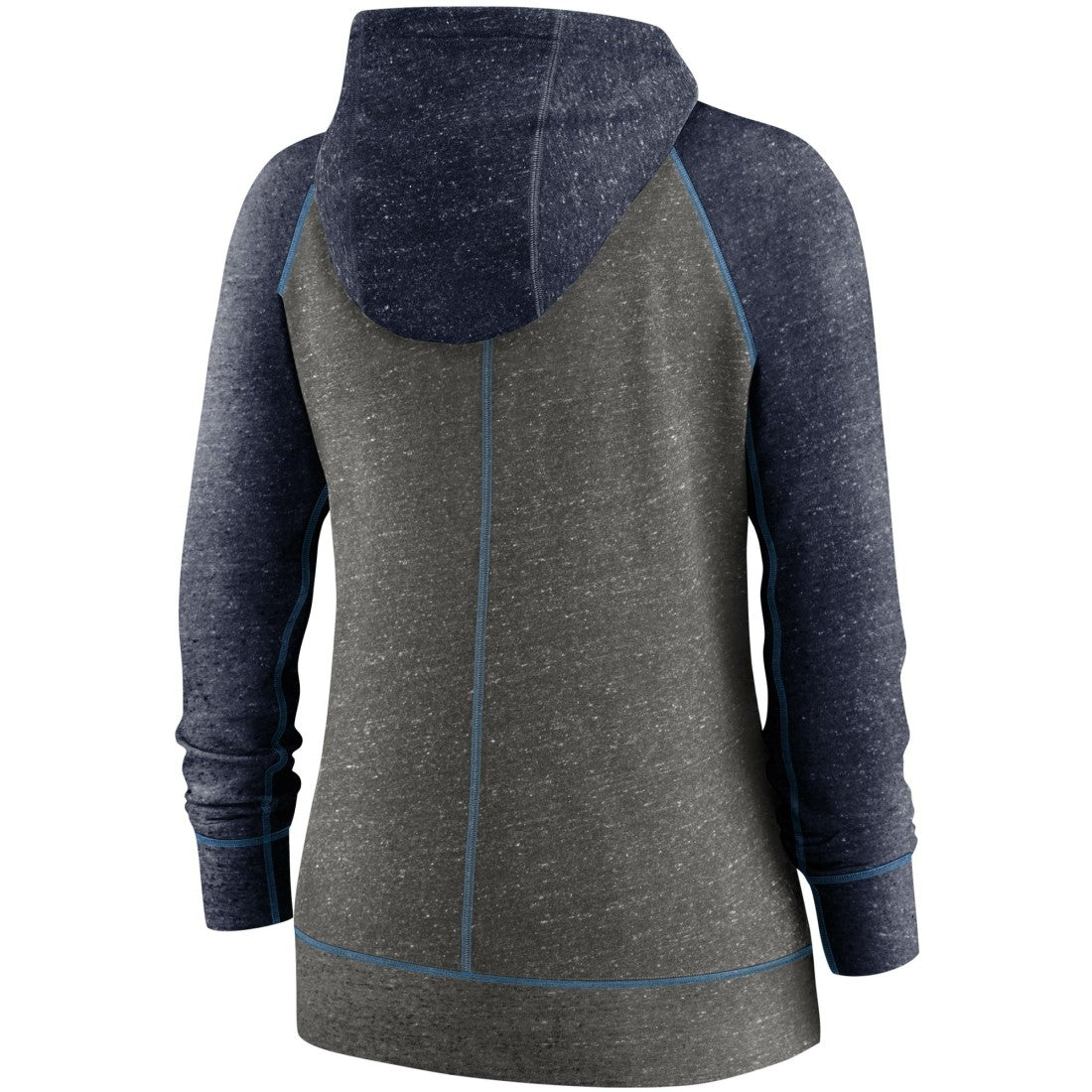 Tennessee Titans Women's Gym Vintage Raglan Full-Zip Hoodie - Heathered Charcoal/Navy | Nike on sale