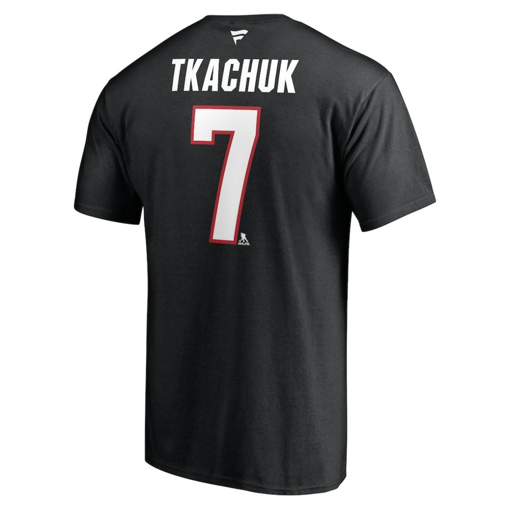 Brady Tkachuk Ottawa Senators Fanatics Authentic Stack Name & Number T-Shirt Black