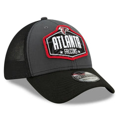 Atlanta Falcons New Era 2021 NFL Draft Trucker 39THIRTY Flex Hat - Graphite/Black cheap
