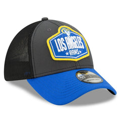 Los Angeles Rams New Era 2021 NFL Draft Trucker 39THIRTY Flex Hat - Graphite/Royal online