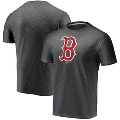 Boston Red Sox Official Logo Space Dye T-Shirt - Charcoal