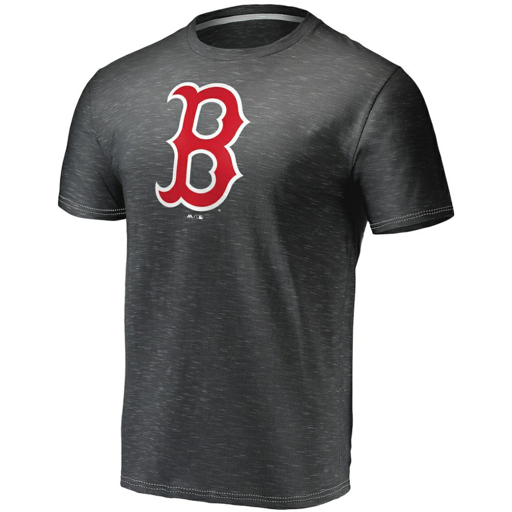 Boston Red Sox Official Logo Space Dye T-Shirt - Charcoal