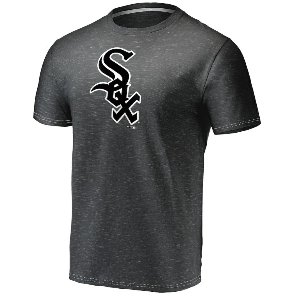 Chicago White Sox Official Logo Space Dye T-Shirt - Charcoal