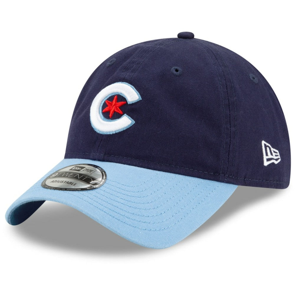Chicago Cubs 2021 City Connect 9TWENTY Adjustable Hat - Navy/Light Blue | New Era