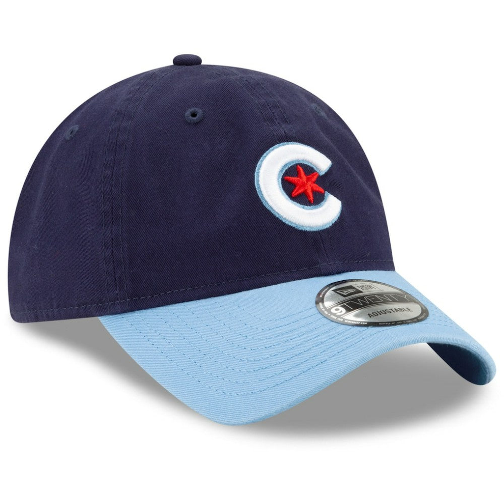 Chicago Cubs 2021 City Connect 9TWENTY Adjustable Hat - Navy/Light Blue | New Era